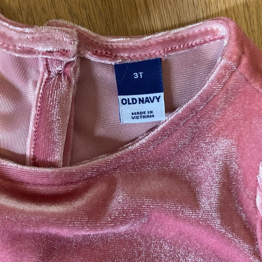 Old Navy Pink Long Sleeve Ruffled Tiered Dress - Picture 2 of 3